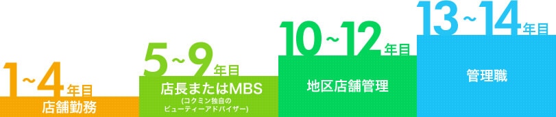 化粧品販売のキャリアステップ